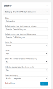 WP Category Dropdown Widget - WordPress Plugins